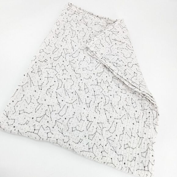 HB Constellation Stars Space White100% Cotton Baby Swaddle Blanket 46"x46" - Picture 1 of 4